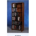Wood Shed Wood Shed 615-24 Solid Oak 6 Row Dowel DVD Cabinet Tower 615-24
